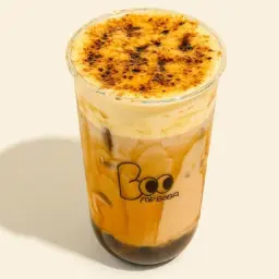 بوبا بالحليب والسكر البني