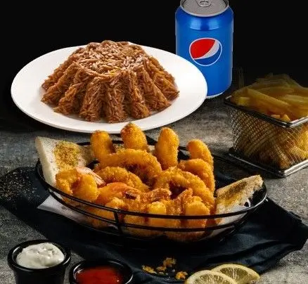 Seafood meal for one person