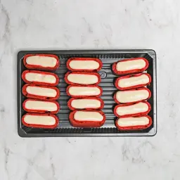 Red Velvet Cake Fingers with Cream