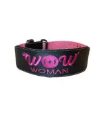 WOW WOMAN BELT BLACK LEATHER+ PINK MARA+BAG S