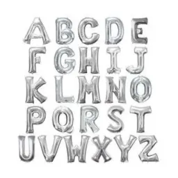 Varied Helium Capital Letter Silver