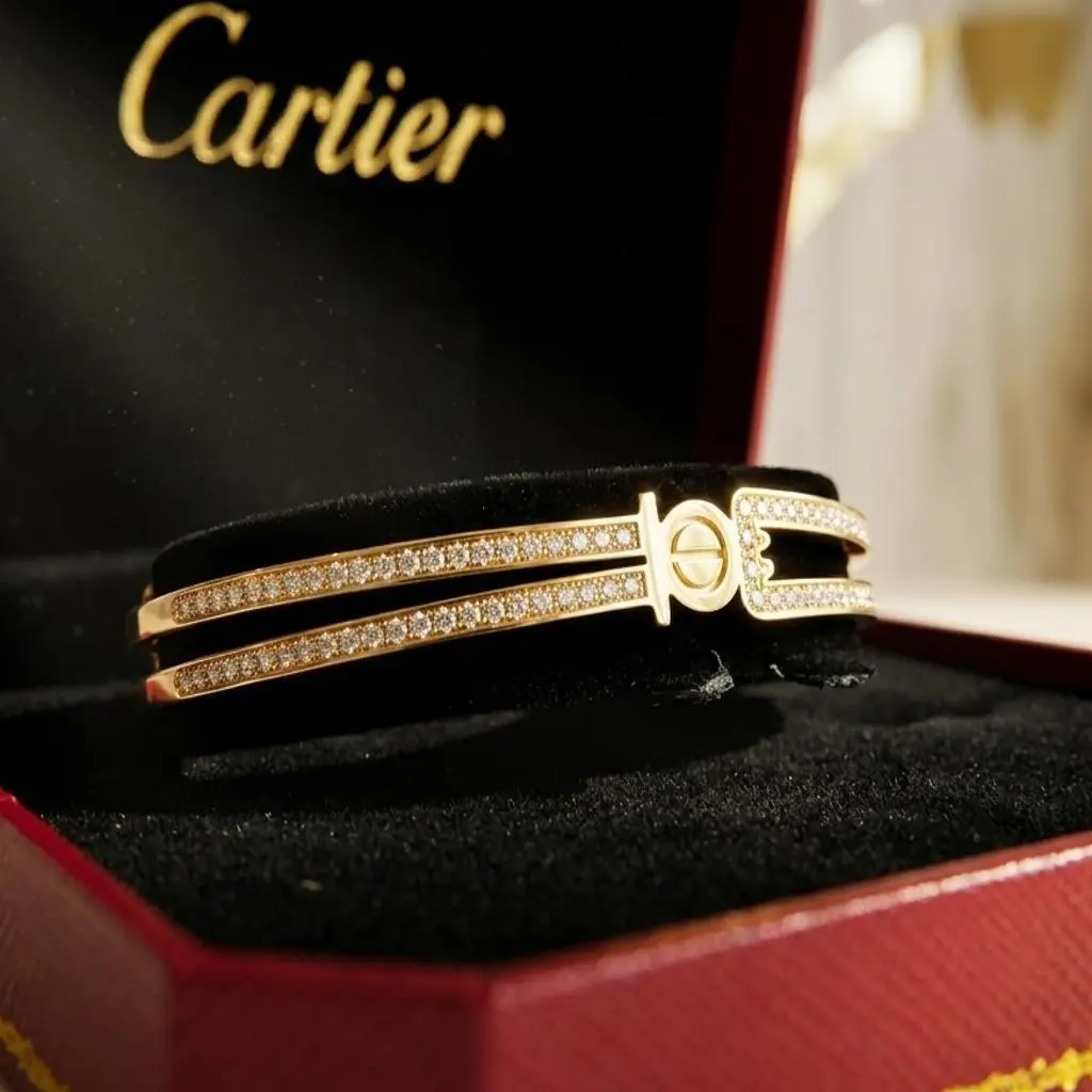 The Radiant Elegance Dual Bangle.