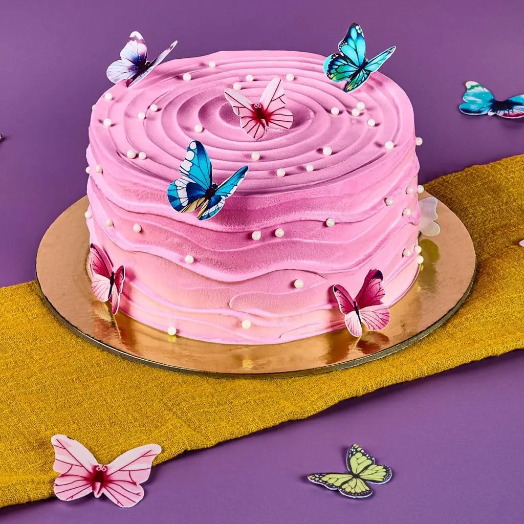 Pink Butterfly Cake