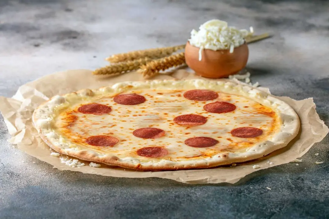 Akkawi Cheese & Pepperoni Manakeesh