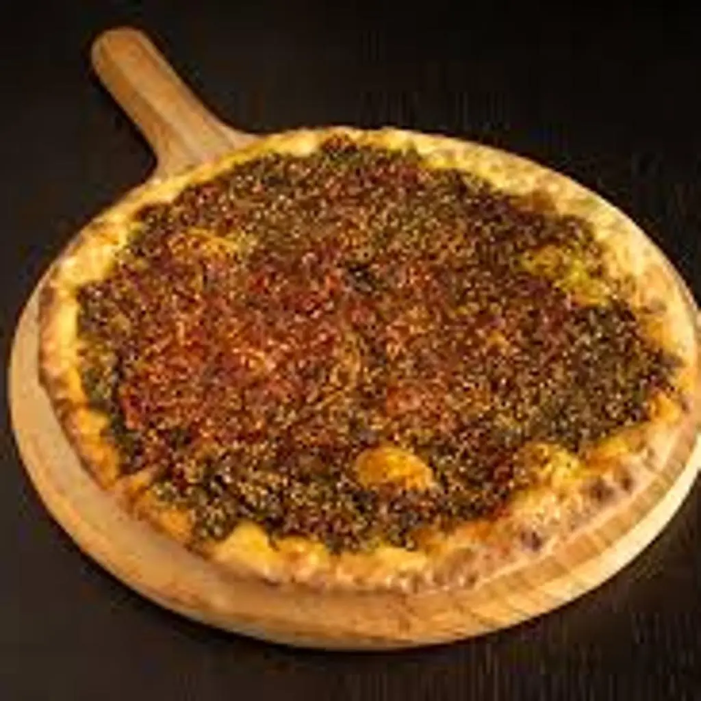 Muhammara with Zaatar Mankoushe