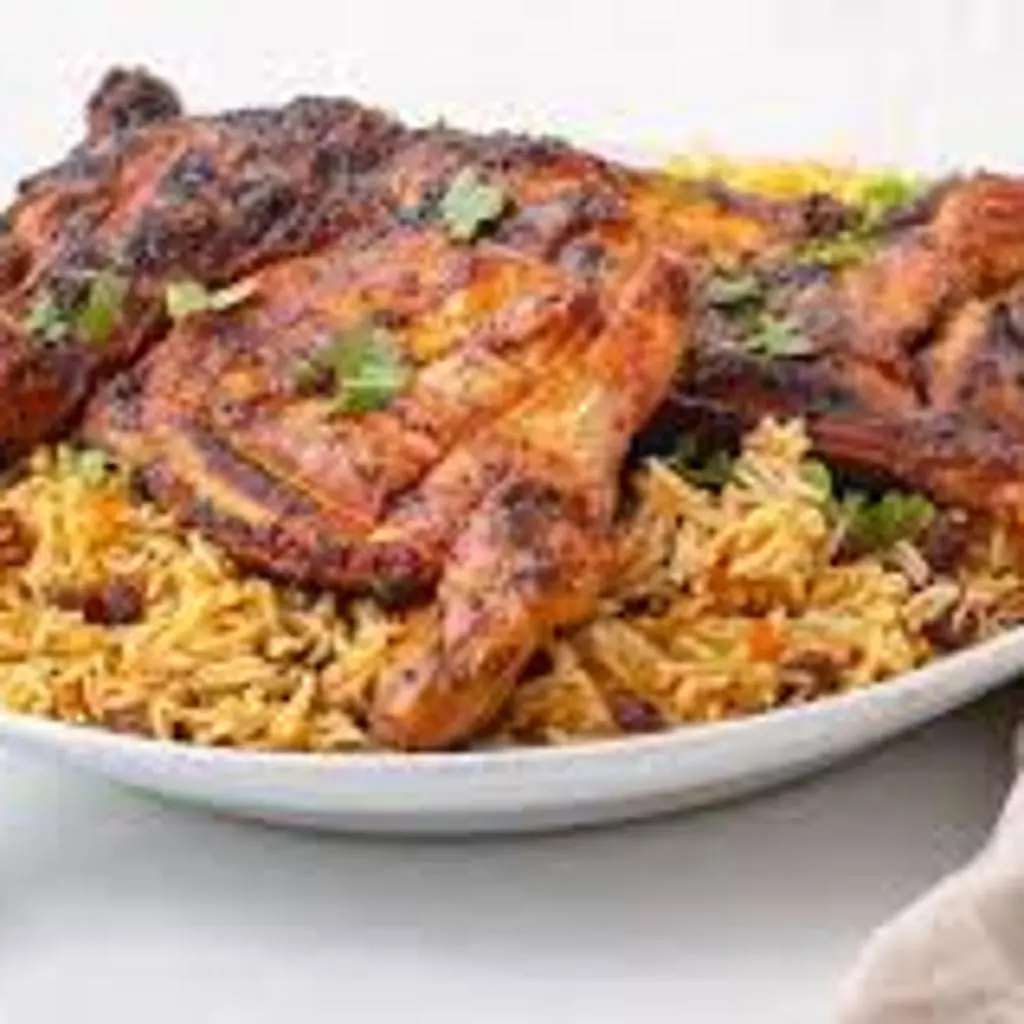 Chicken on Charcoal with Rice