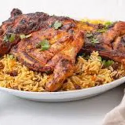 دجاج على الفحم مع الأرز