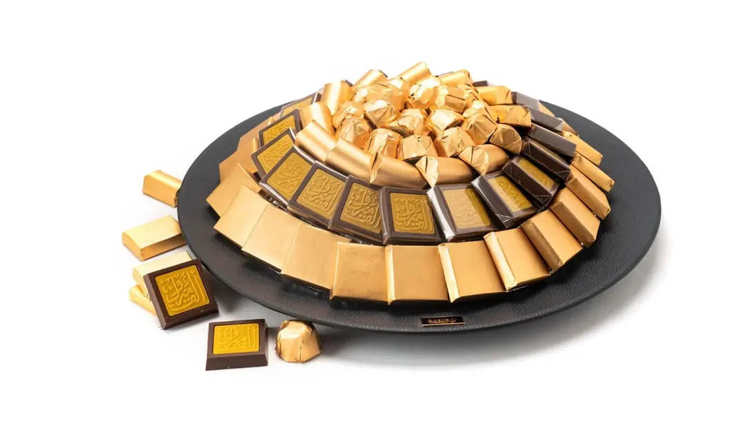 Congratulations Black Large Leather Tray