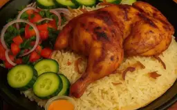 نصف حبة دجاج شواية برز