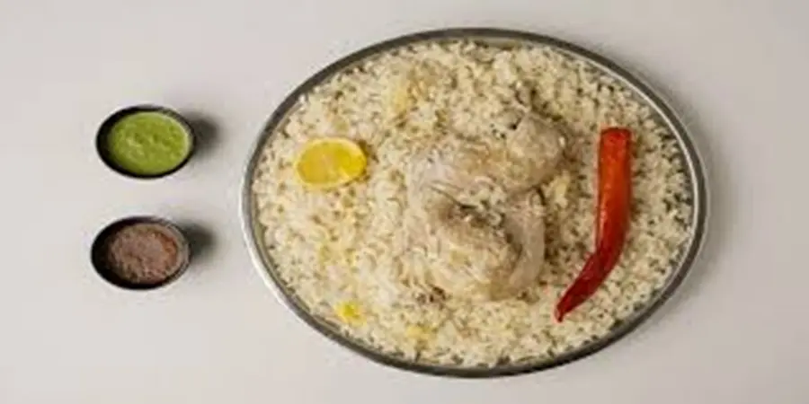 ( أرز أبو بنت )حبة دجاج مضغوط أبيض
