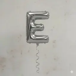 بالون حرف إي بالانجليزية