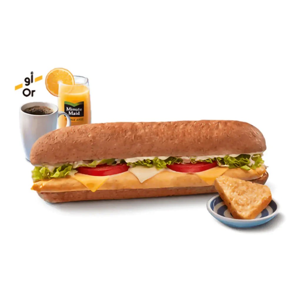 Combo Cheese Omelet Brown Bread