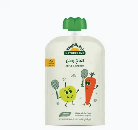 مهروس فواكه - تفاح وتوت وفراولة ١٠٠جم عضوي