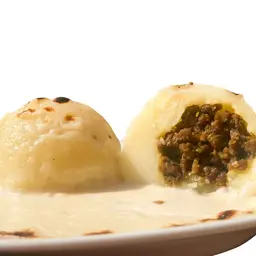 Potato balls with fresh minced meat medium