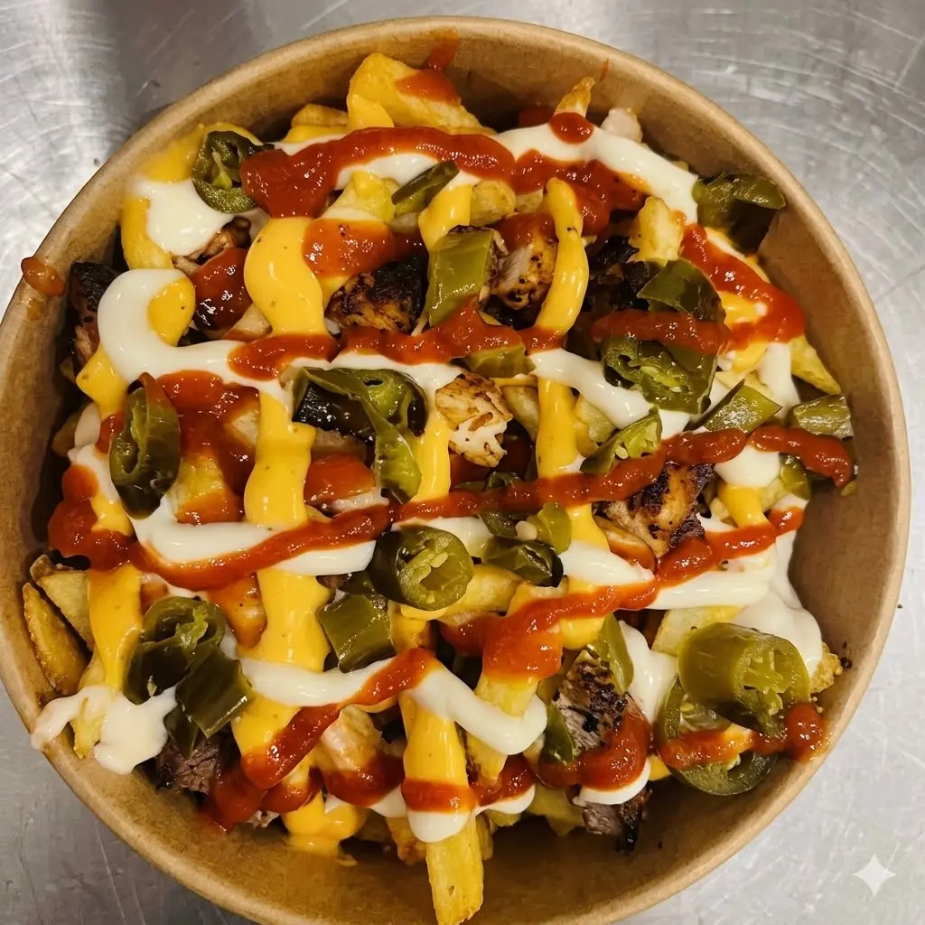 بطاطس بالجبنة والدجاج
