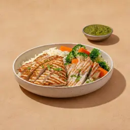 High Protein Grilled Chicken Breast with Steamed Rice