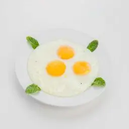 Plain Sunny Side Up Eggs Plate
