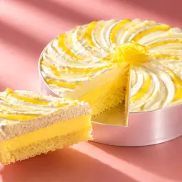 Truffle cake ice cream lemon
