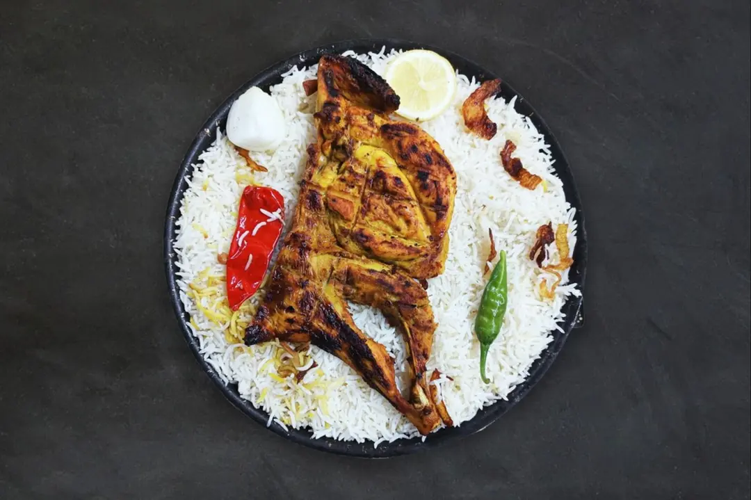 Chicken on Charcoal with Traditional Rice