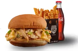 Chicken steak burger