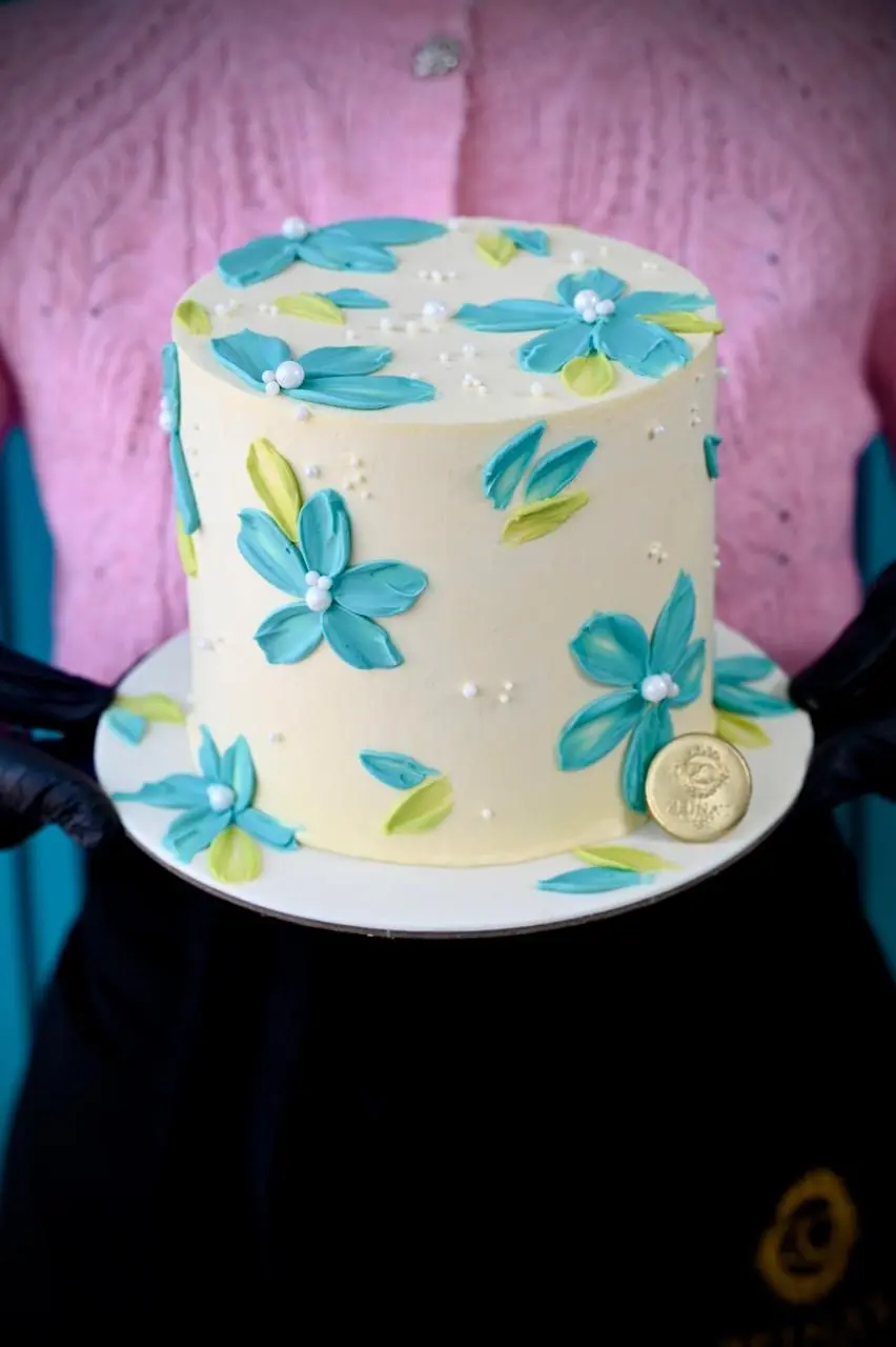 Blue Flower Cake