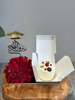Red Graduation Cake Base