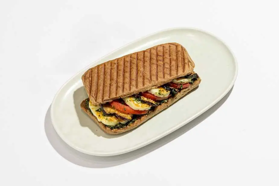 Eggplant & Halloumi Sandwich