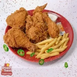 بروستد حراق مع بطاطس