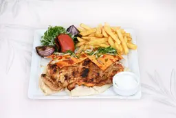 نصف فروج مسحب على الفحم