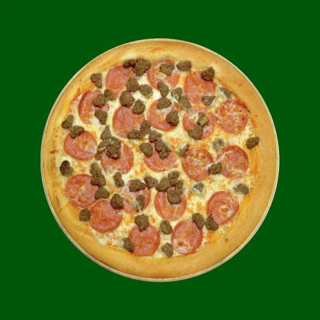 Pepperoni Pizza with Meat Pieces