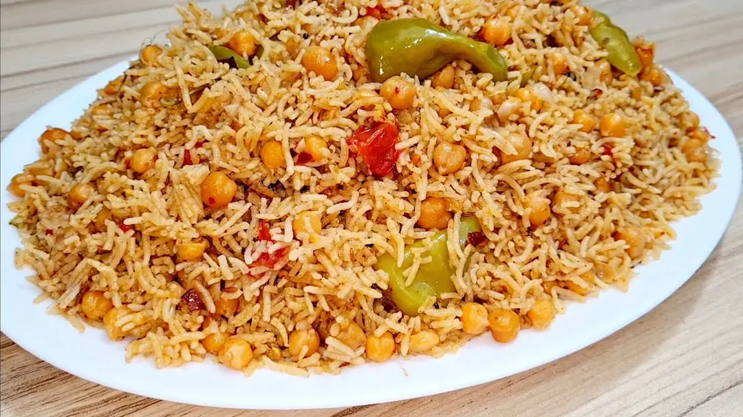 بلاؤ حمص (ارز مع حمص) فل