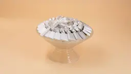 صينية كريستال شوكولاتة مغلفة فضي ١٨٥٤