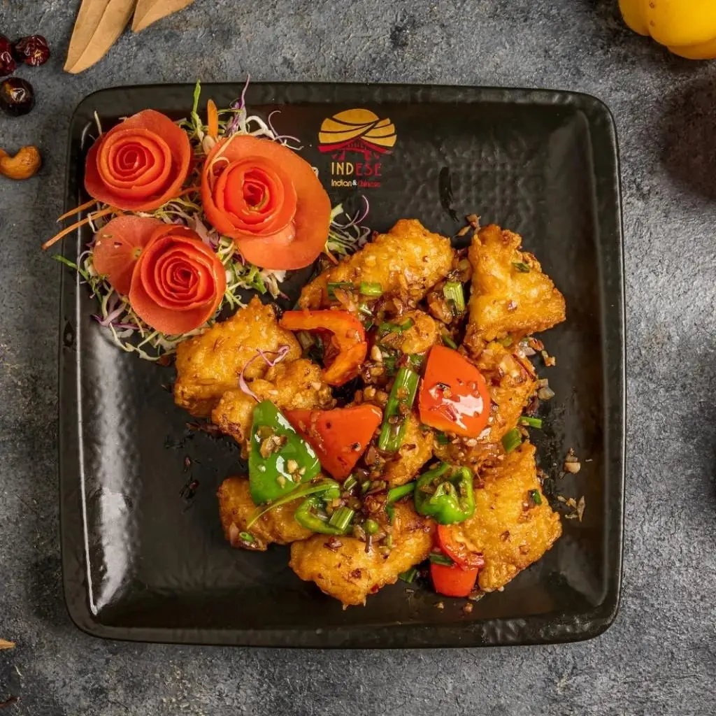 Fish with Red and Green Pepper