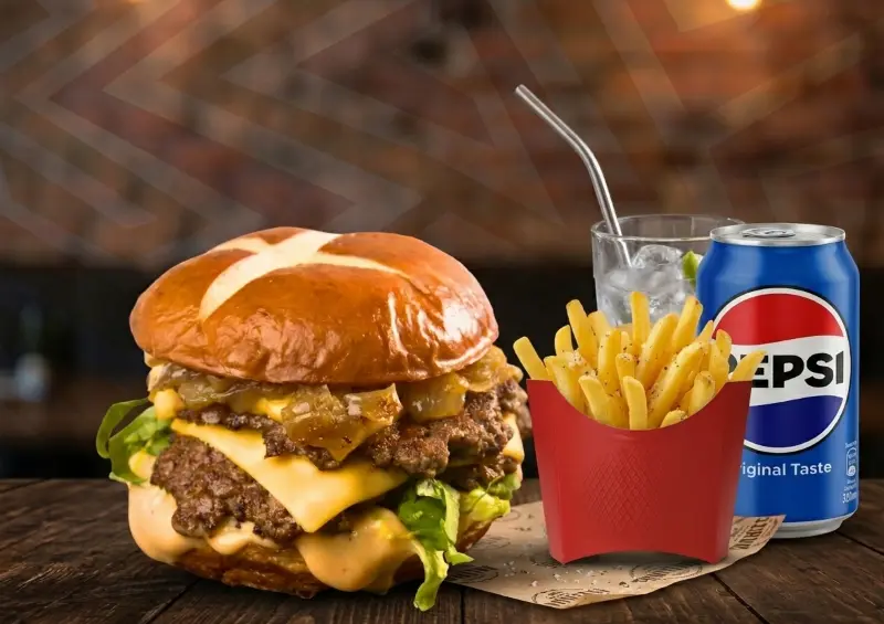 Smashed Beef Burger Meal