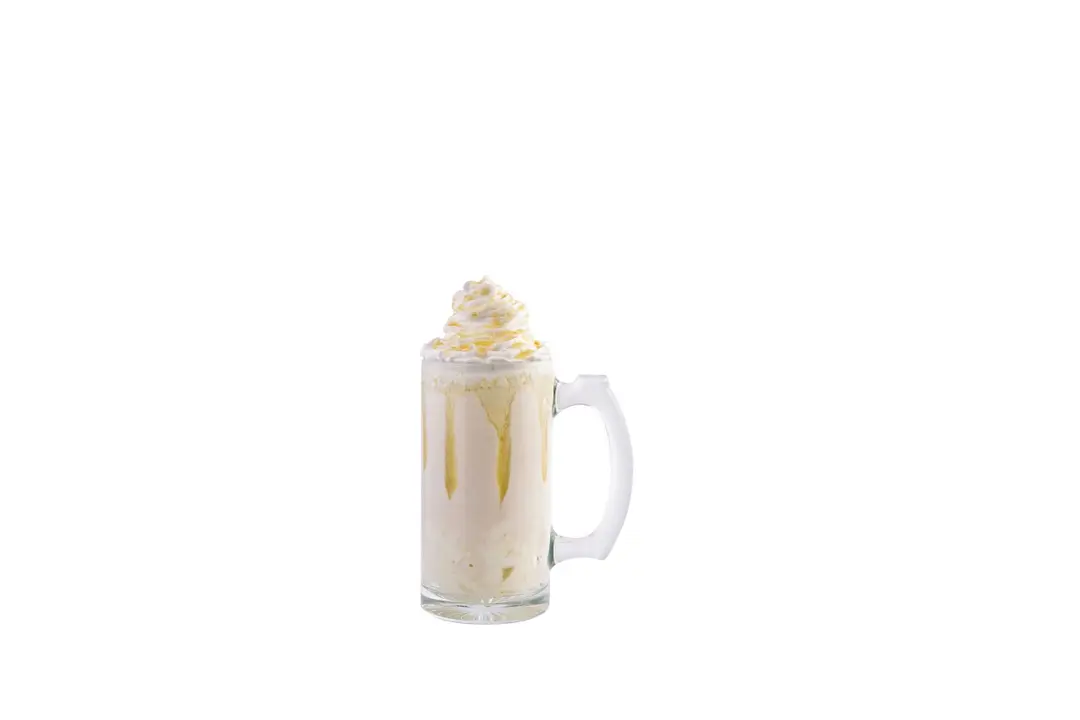 Cream with milk and banana