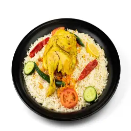 Half Boiled Chicken with Rice