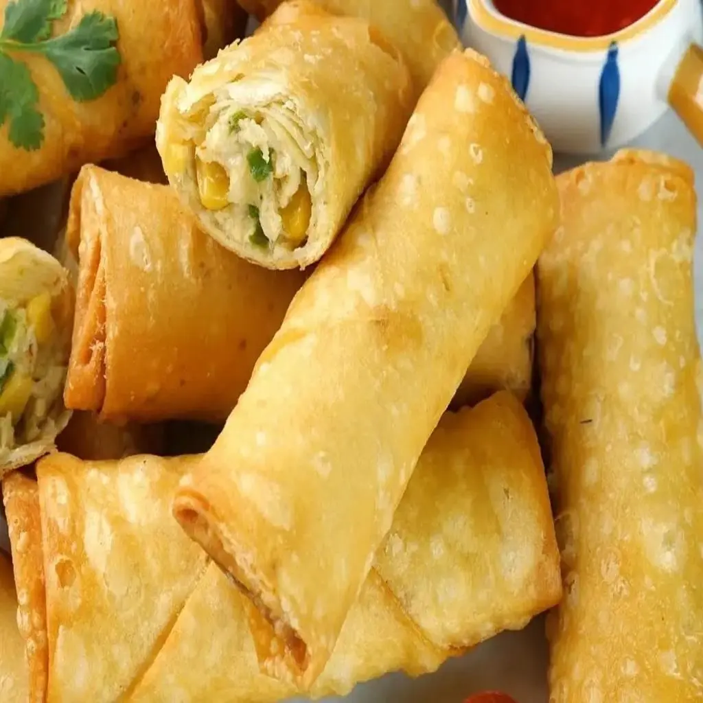 Chicken Malai Cheese Roll