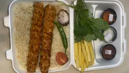 Chicken kebab meal
