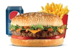 Grilled Beef Burger Meal
