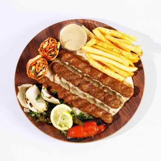 طبق كباب لحم