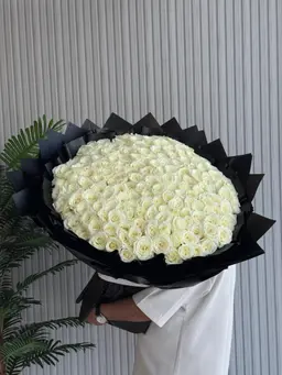 Large, Luxurious Bouquet of White Roses