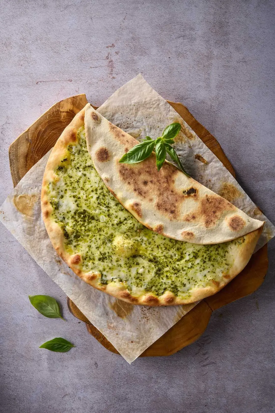 Akkawi Cheese with Basil Pesto