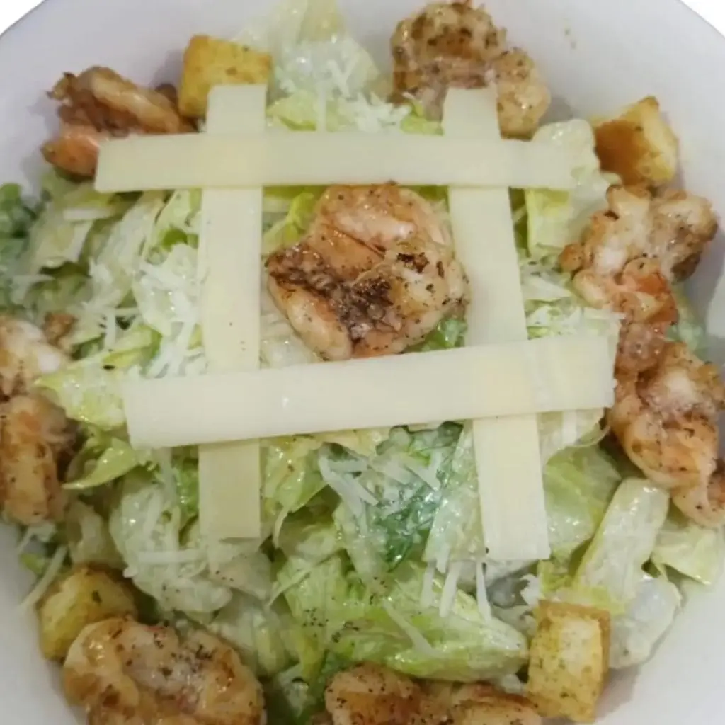 Caesar Salad with Crispy Shrimp