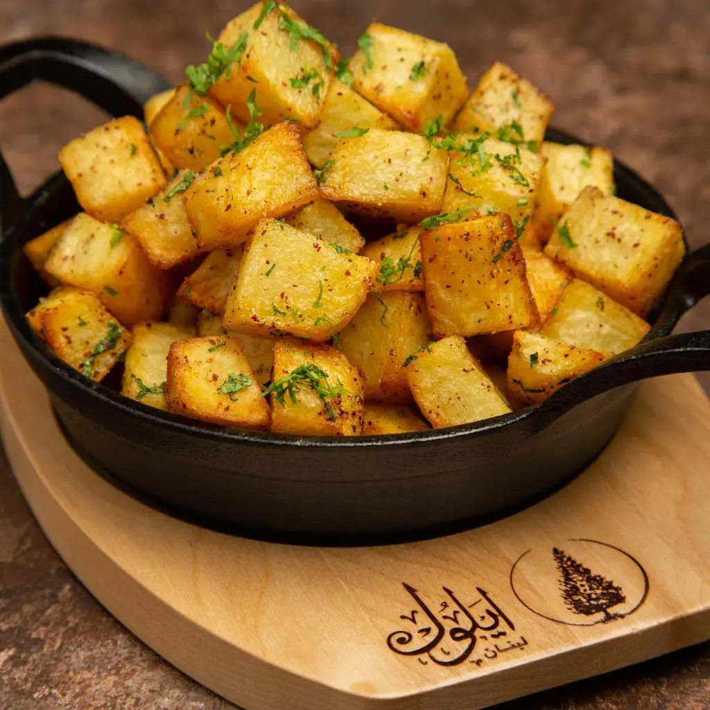 بطاطا كزبرة وثوم