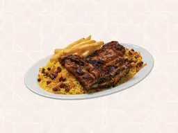 نص على الفحم مع رز بخاري