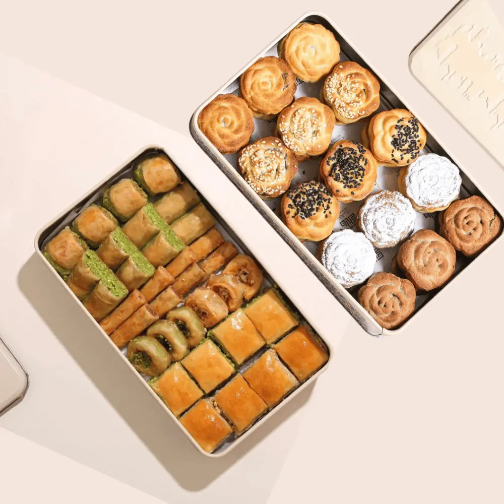 Iron Baklava Plate + Maamoul Plate