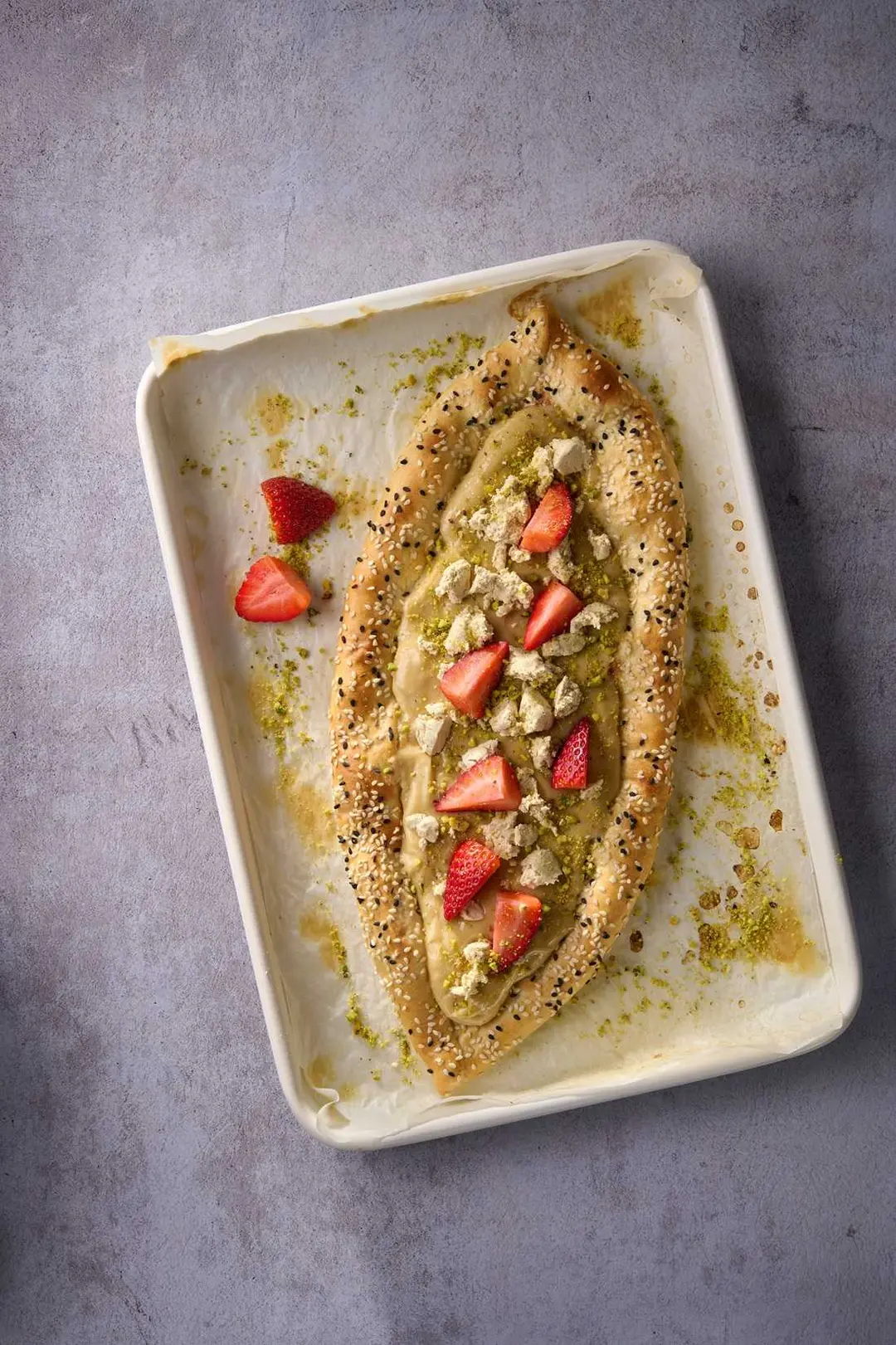 Halawi & Strawberry Fatayer