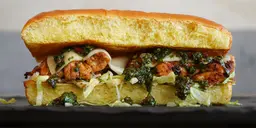 Charcoal Grill Chicken Steak Sandwich