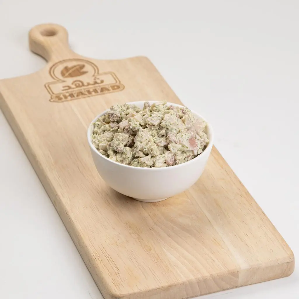 Mortadella Salad with Labneh and Nuts