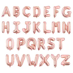 Rose Gold Letters Helium Balloon